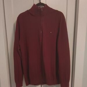 Tommy Hilfiger Men's Burgundy Sweater
